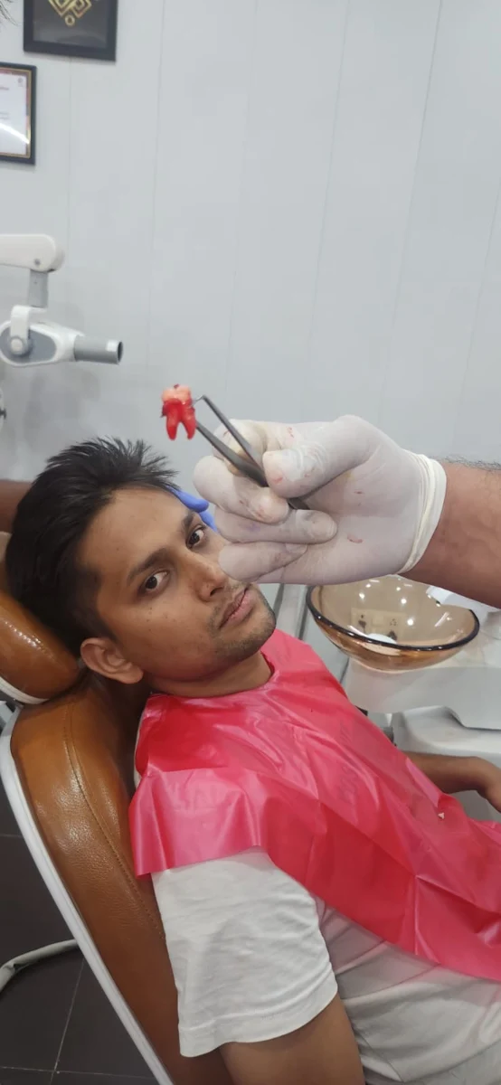 Dental treatment at the clinic